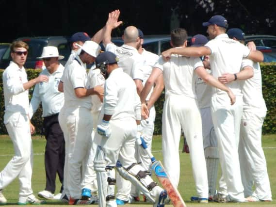 East Grinstead celebrate a wicket