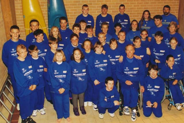 Members of the Sussex Squids disabled swimming group, pictured in its early years. Are you in this picture?