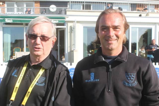 Sussex scorers Mike and Paul relieved!