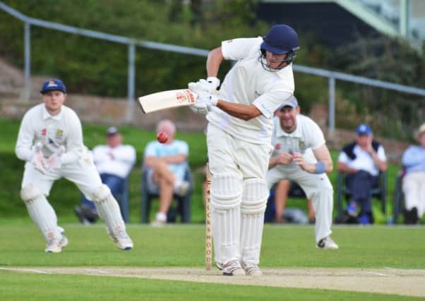 Bexhill batsman Tim Hambridge tries to work one off his legs. Pictures by Justin Lycett