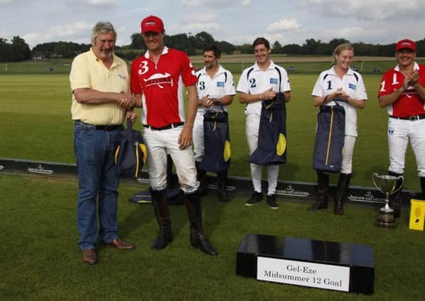 Presentation time after CPG lose to Gardenvale in the Gel-Eze MidSummer Cup final / Picture by Clive Bennett - www.polopictures.co.uk