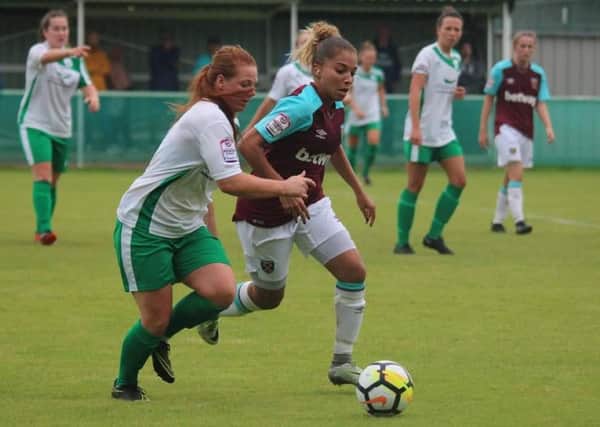Jade Widdows on the ball for City in their win over West Ham