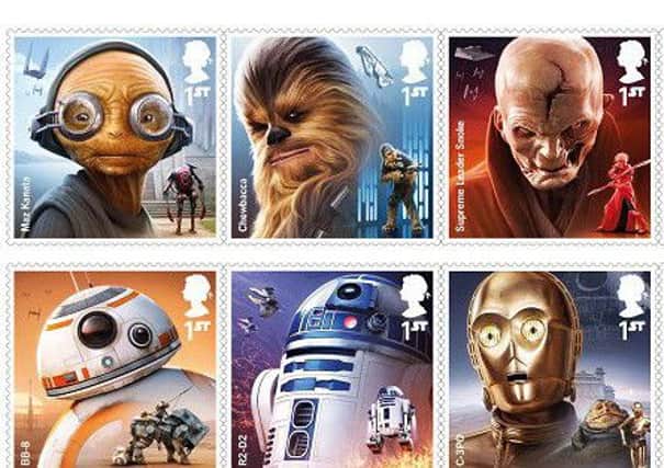 Some of the Star Wars stamps