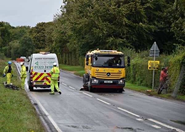Two people have died in a road traffic collision near Heathfield. Picture: Dan Jessup