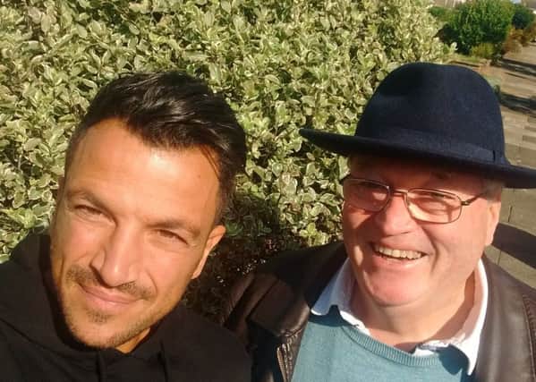 Local resident Trevor Coffey with Peter Andre