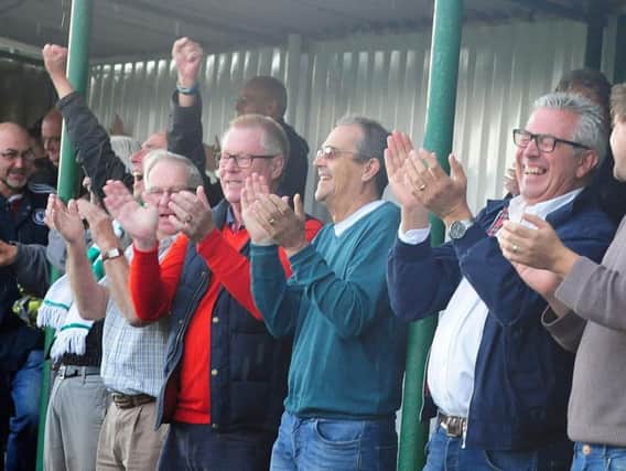 Rocks fans celebrate a goal - but would they want the budget pushed too far for big signings? Picture by Kate Shemilt