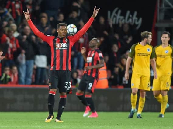 Jordon Ibe celebrates as the final whistle blows. Picture by Phil Westlake (PW Sporting Photography)