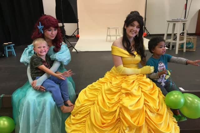 Children meet Disney princesses