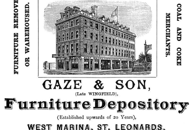 Originally built but not completed as a station hotel, it had previously been run by E B Wingfield. It would go through several ownerships until ending up with Pickfords Pickfords Pantechnicon and then, almost reverting to its original purpose its now luxury apartments. The entrance to West Marina Station can be seen on the right. SUS-170919-084741001