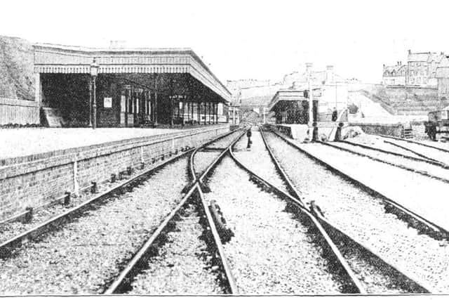 A heavily retouched trackside view of West Marina Station in the 1890s. Notice the track ballast, hiding the sleepers, it also hid signs of rot and decay so the practice was revised and sleepers are now visible although, with concrete sleepers it is now less critical. SUS-170919-084928001