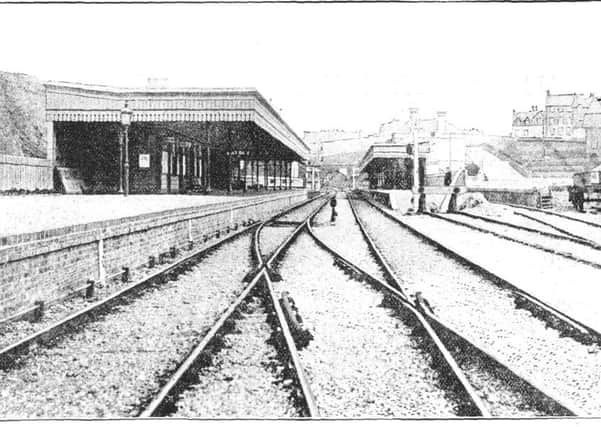 A heavily retouched trackside view of West Marina Station in the 1890s. Notice the track ballast, hiding the sleepers, it also hid signs of rot and decay so the practice was revised and sleepers are now visible although, with concrete sleepers it is now less critical. SUS-170919-084928001