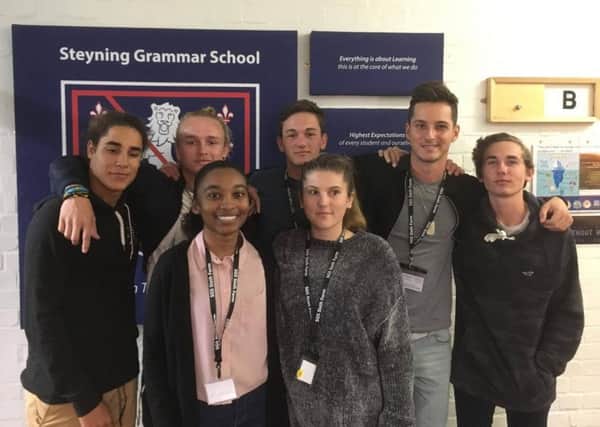Seven boarding students at Steyning Grammar School whose lives have been affected by Hurricane Irma