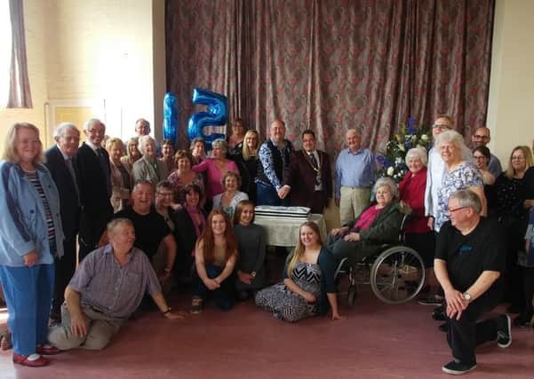 Billy with members of the Littlehampton Musical Comedy Society 65th anniversary tea party and reunion earlier this year