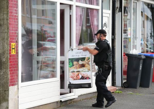 Police arrested three people following two raids in Worthing, one in Tarring and one in Hove