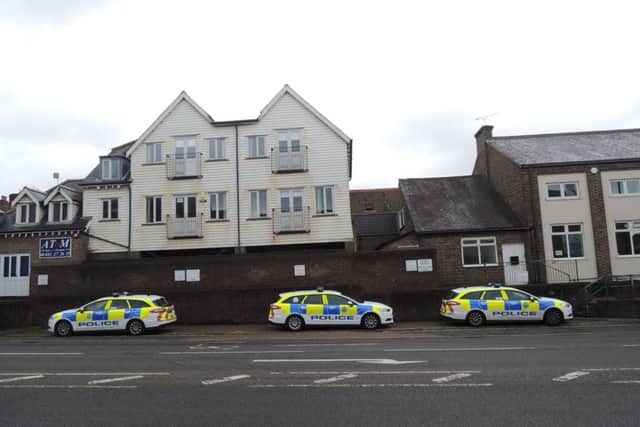 Police at the scene. Picture: Eddie Mitchell