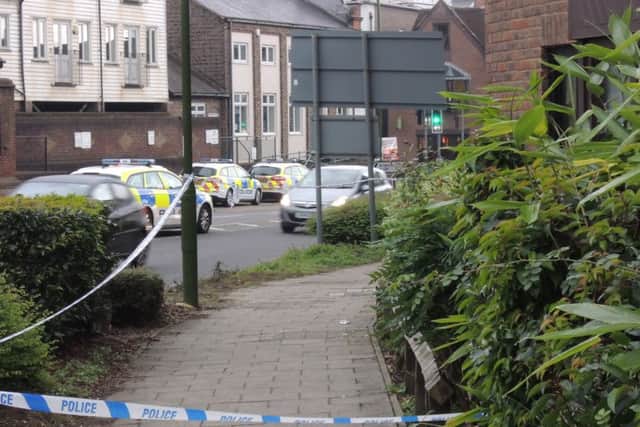 The scene in Horsham following the murder investigation. Picture: Eddie Mitchell