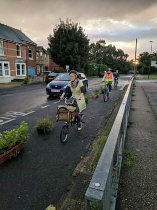Testing the pop up cycle lane