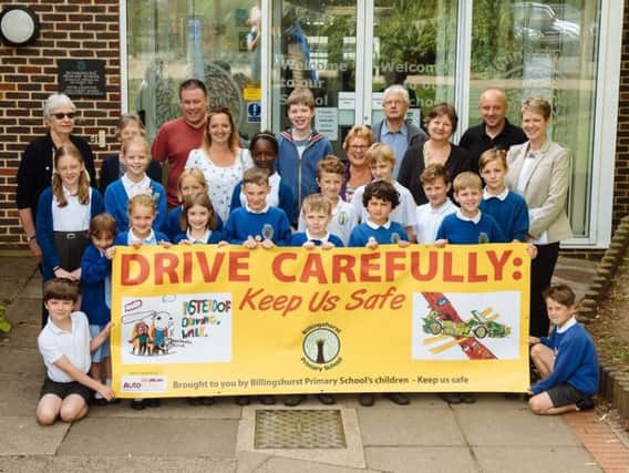 Billingshurst Primary School road safety campaign. Picture Alan Wright Photography