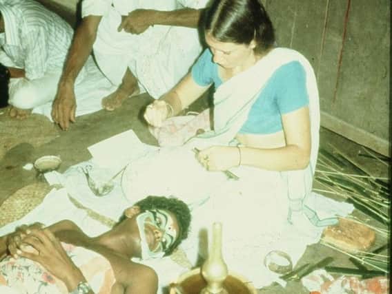 Barbara in 1974 in Kerala, south India