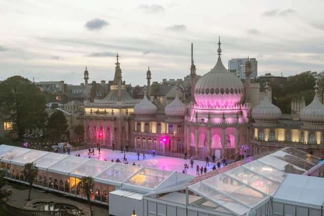 Aerial view Royal Pavilion Ice Rink (Photograph: Brighton Pictures)
