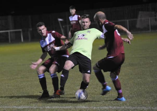 Action from Little Common's cup game at home to Ringmer on Tuesday, last week. Picture by Simon Newstead
