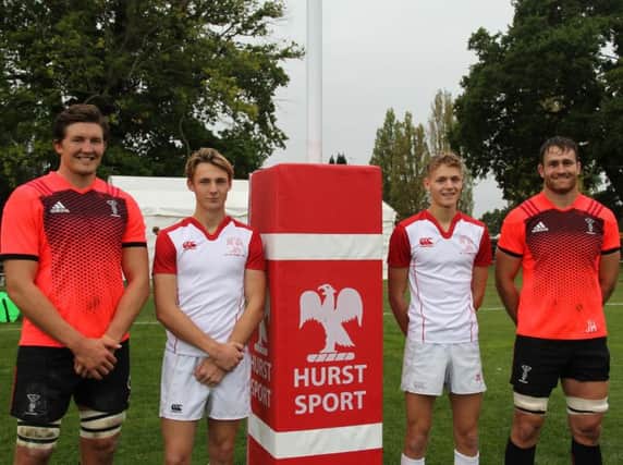 Harlequins players at Hurst College