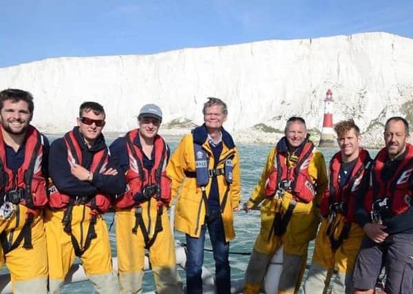MP Stephen Lloyd with the crew this morning (September 24). Picture: Eastbourne RNLI