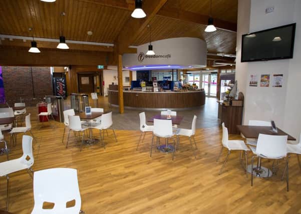 The new-look cafe and reception hub
