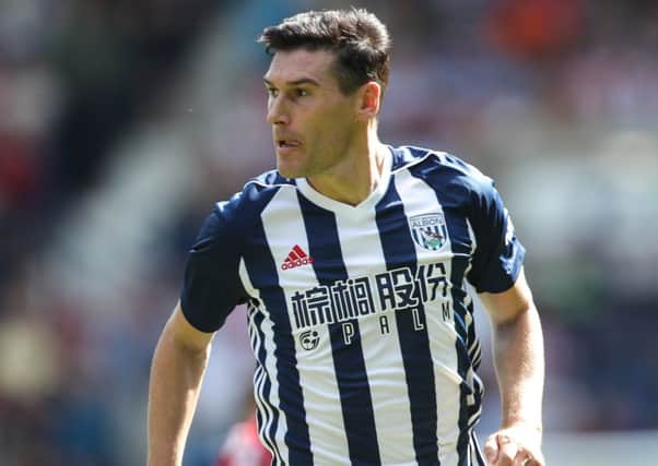 Gareth Barry in the colours of present club West Bromwich Albion. Picture courtesy Robbie Jay Barratt/AMA