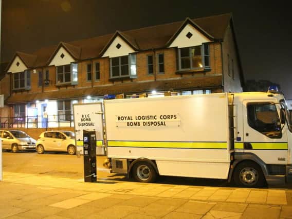 The bomb disposal unit at Worthing police station