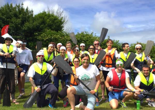 The CancerWise Corkers taking part in the Chichester Dragonboat Race