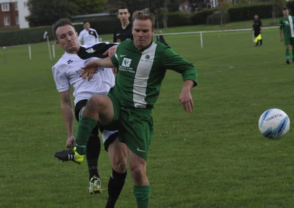 Action from Bexhill United's last home game, against Mile Oak, on Saturday September 16. Picture by Simon Newstead