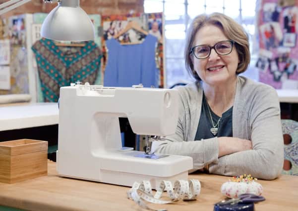 Joyce Bellingham on the Great British Sewing Bee BBC2 TV programme. Picture: Claire Witkin. SUS-160507-165156001