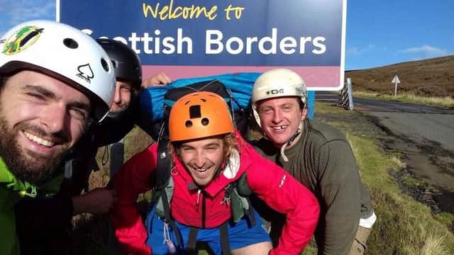 The group at the Scottish border