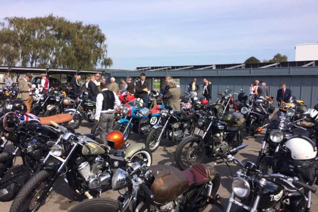 Some of the motorcycles used in the ride