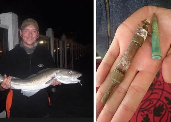 Keen fisherman Stephen Wiltshire found the detonator and rifle round under the pier