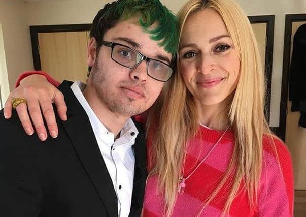 Tyler Murphy with Fearne Cotton, a patron of Tyler's Trust who is backing our campaign