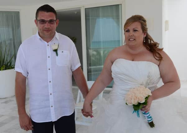 Ben Millard and Chloe Dayneswood on their wedding day in 2013