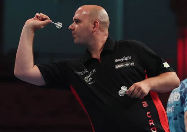 Rob Cross was victorious in Players Championship 19. Picture courtesy Lawrence Lustig/PDC