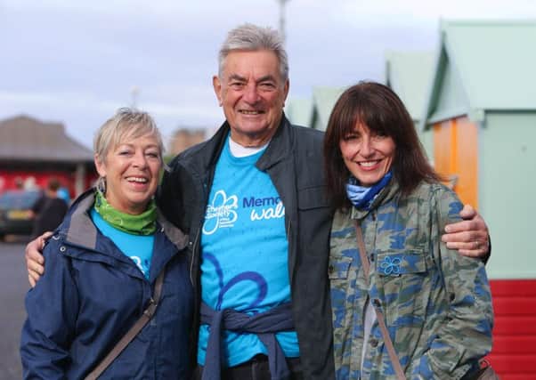 Davina McCall with her mum Gaby and dad Andrew took part in Brighton Memory Walk.