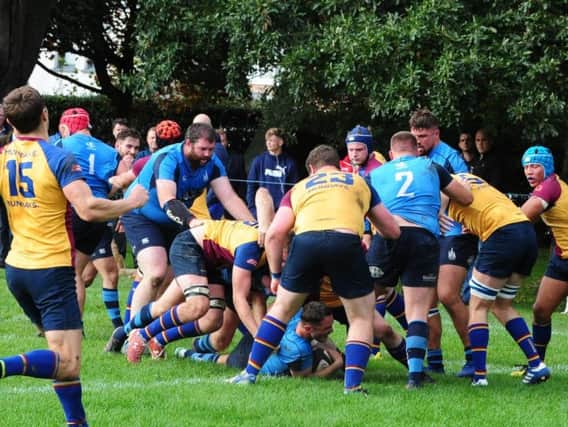 Chichester on their way to a try against Cobham at Oaklands Park / Picture by Kate Shemilt