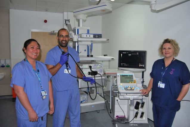 Dr Neel Sharma Consultant in Respiratory Medicine (centre) with some of the clinical team