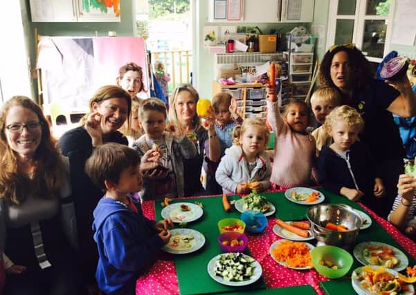 Riverfood Horsham visited South Downs Nursery, in Steyning, to encourage children to eat more vegetables