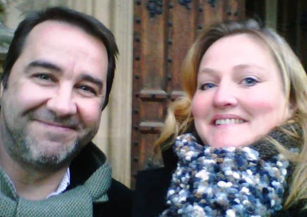 Emma Evans, executive member for environment, with her husband Ant