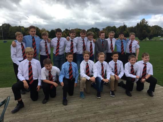 Heath Under 12s proudly show off their Club ties