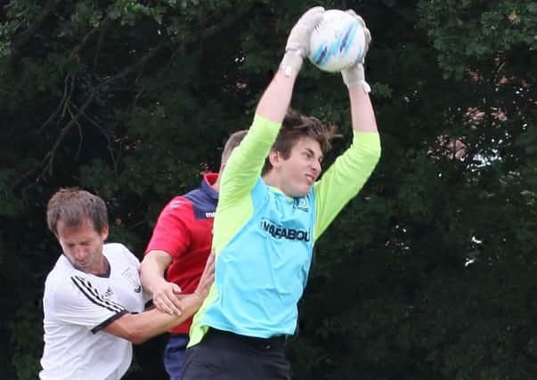 Bexhill United goalkeeper Dan Rose had a fine game in the defeat to Broadbridge Heath. Picture courtesy Joe Knight