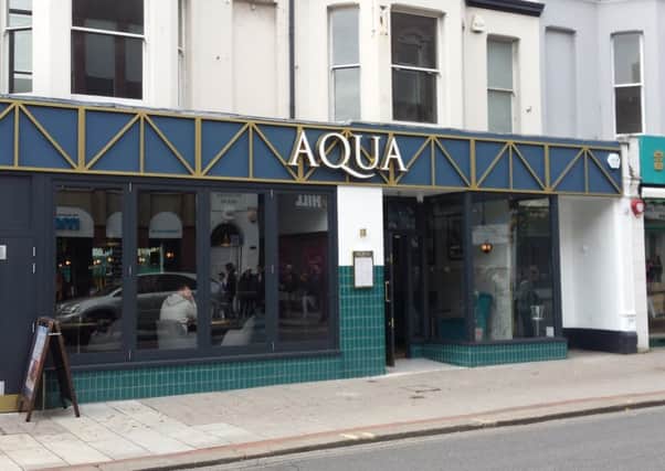 New restaurant Aqua opened its doors today