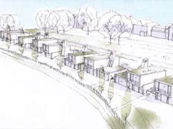 An early sketch of the plans on the leaflet about the proposals for the unused land at Varndean College