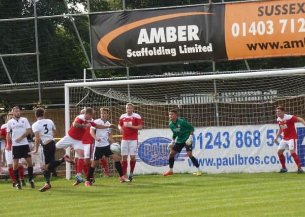 Action from Arundel's visit to Nyetimber Lane / Picture by Paul Davidson