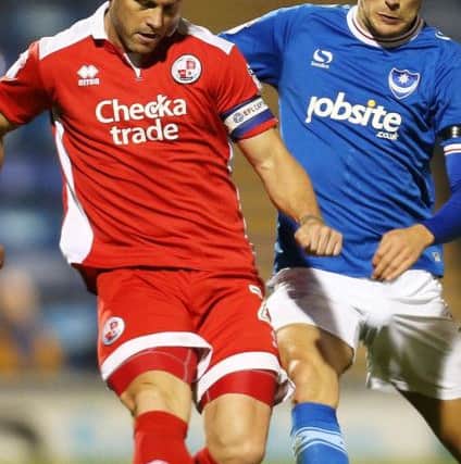 Stuart O'Keefe. Pompey 3 Crawley Town 1. Checkatrade Trophy. Fratton Park. Tuesday, October 3, 2017. Picture: Joe Pepler PPP-170410-104343001